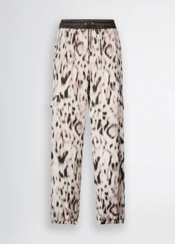 Liu Jo Pantalón de chándal de raso estampado-Mujer Ropa Deportiva|Pantalones
