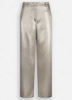 Liu Jo Pantalón de crepé laminado-Mujer Pantalones