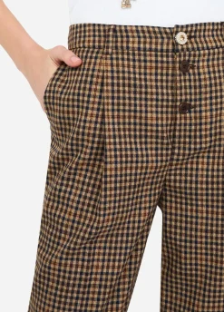 Liu Jo Pantalón de cuadros con pinzas-Mujer Pantalones