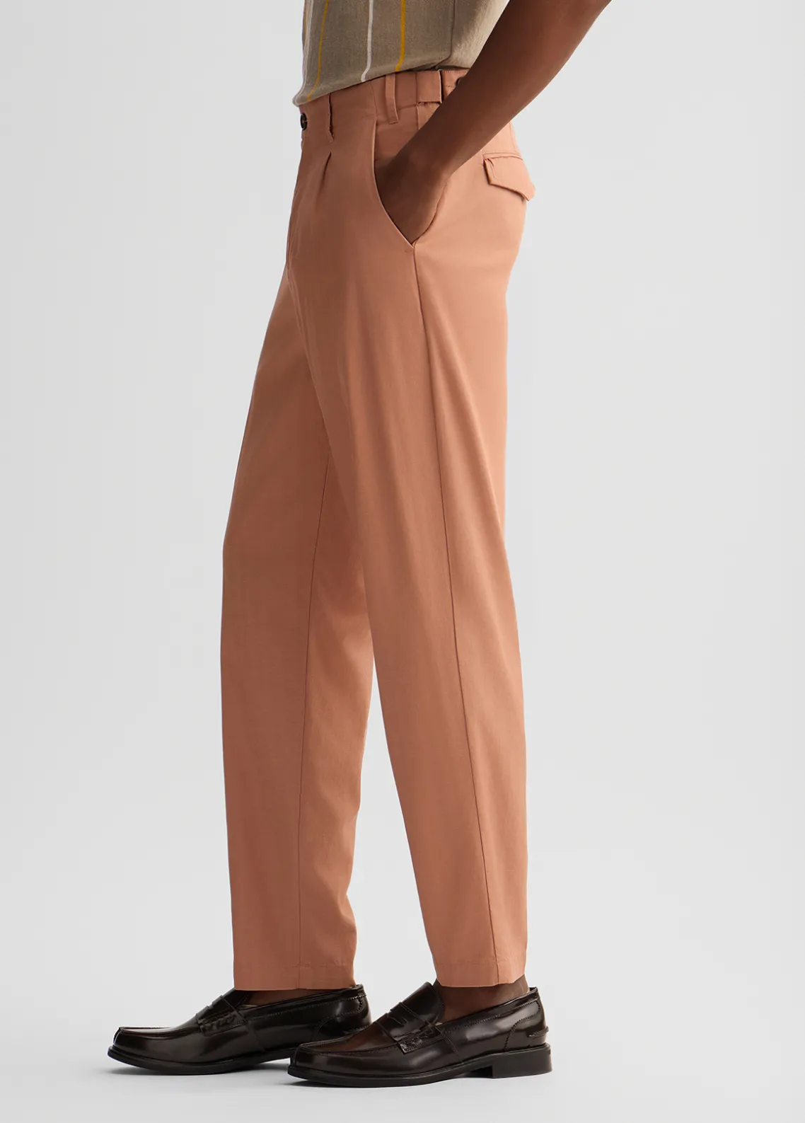 Liu Jo Pantalón de jacquard de mezcla de lino-Hombre Pantalones