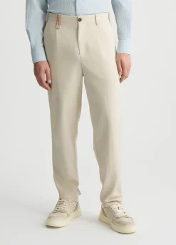 Liu Jo Pantalón de jacquard de mezcla de lino-Hombre Pantalones