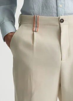 Liu Jo Pantalón de jacquard de mezcla de lino-Hombre Pantalones