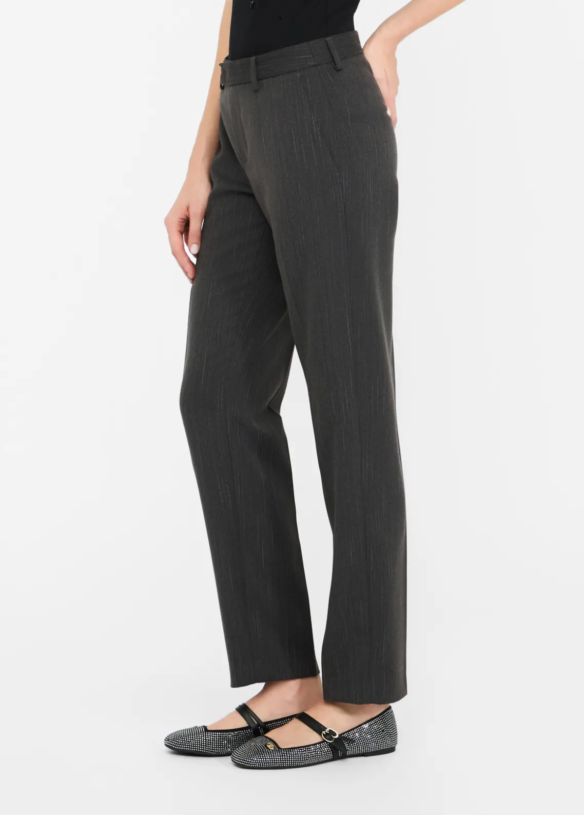Liu Jo Pantalón de pinza de raya diplomática-Mujer Pantalones