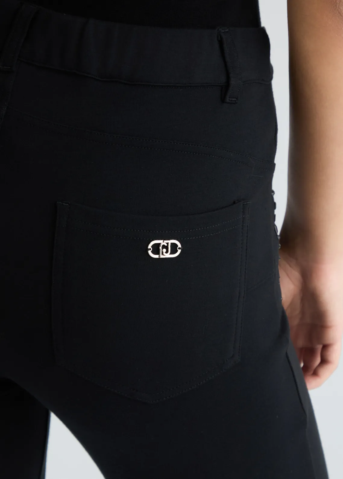 Liu Jo Pantalón de punto con strass-Mujer Ropa Deportiva|Pantalones