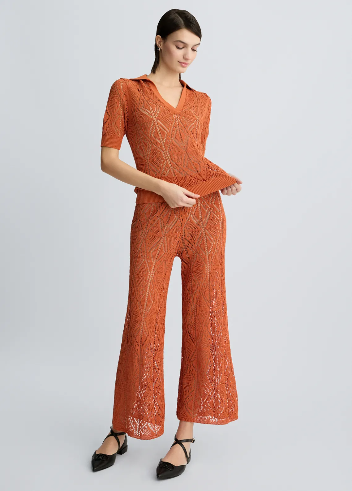 Liu Jo Pantalón de punto crochet-Mujer Pantalones
