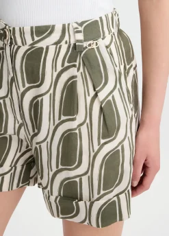 Liu Jo Pantalón de ramio estampado-Mujer Pantalones