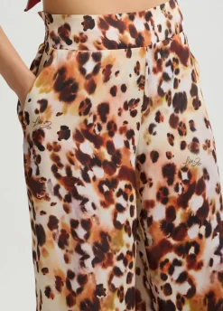 Liu Jo Pantalón de raso estampado-Mujer Moda Baño|Pantalones