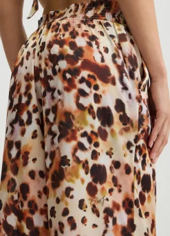 Liu Jo Pantalón de raso estampado-Mujer Moda Baño|Pantalones