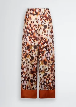 Liu Jo Pantalón de raso estampado-Mujer Moda Baño|Pantalones