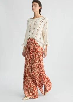 Liu Jo Pantalón de sarga estampado-Mujer Pantalones