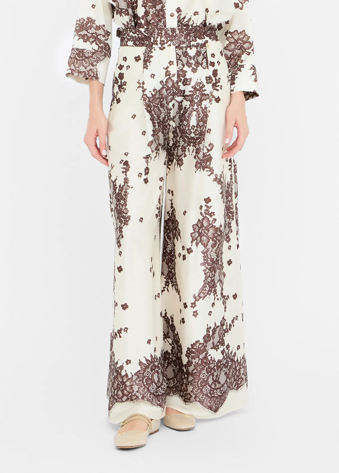 Liu Jo Pantalón de sarga estampado-Mujer Pantalones
