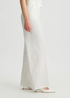 Liu Jo Pantalón de talle alto de raya diplomática-Mujer Pantalones|Tailleur