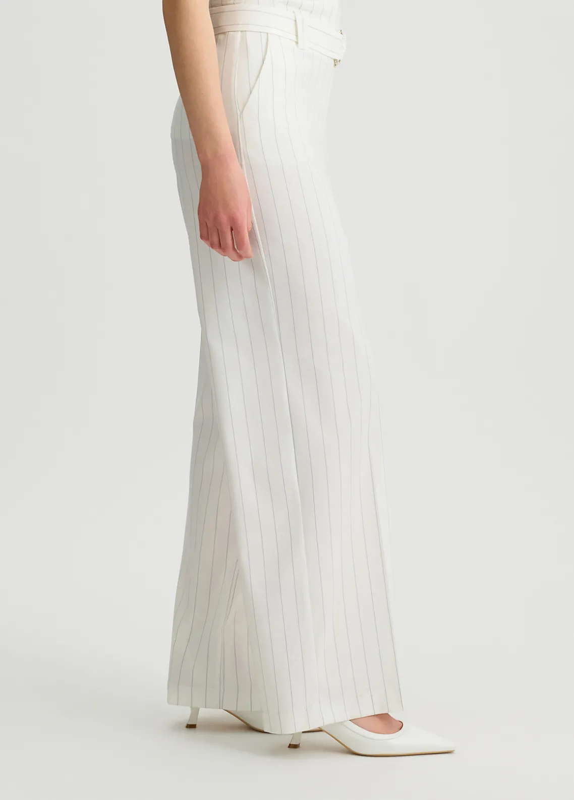 Liu Jo Pantalón de talle alto de raya diplomática-Mujer Pantalones|Tailleur