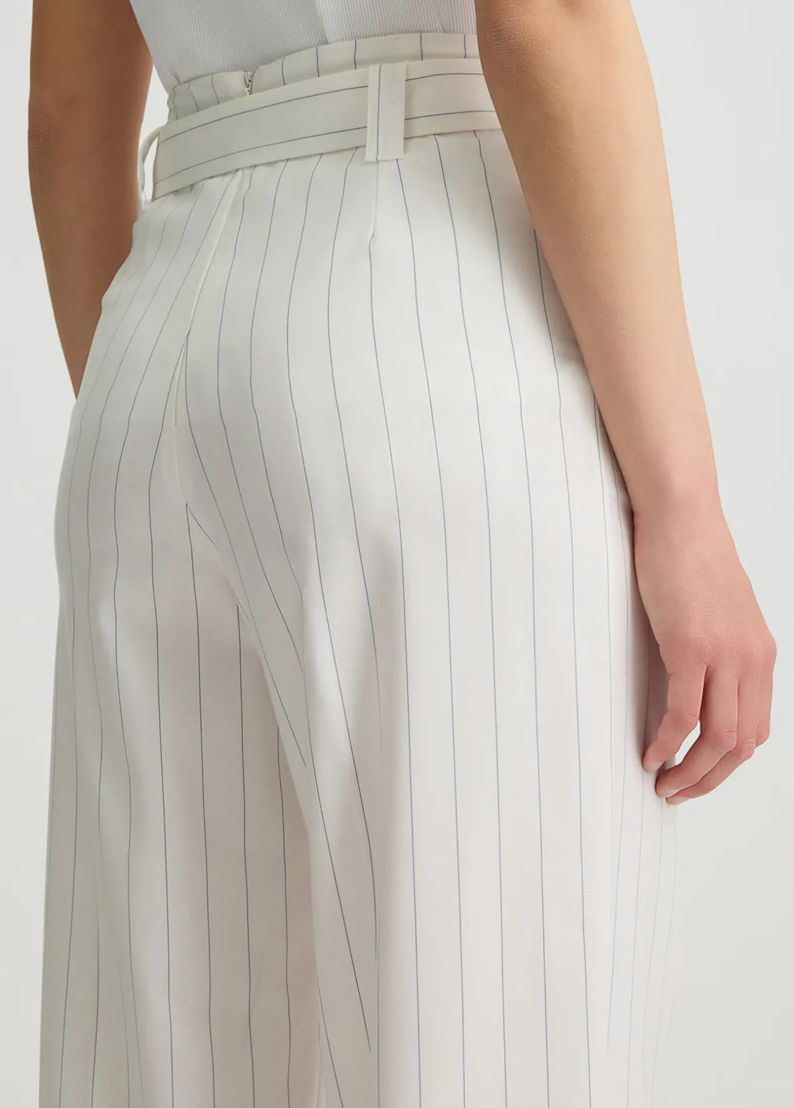 Liu Jo Pantalón de talle alto de raya diplomática-Mujer Pantalones|Tailleur