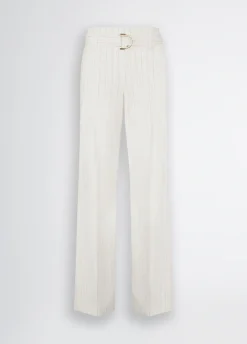 Liu Jo Pantalón de talle alto de raya diplomática-Mujer Pantalones|Tailleur