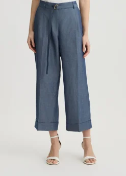 Liu Jo Pantalón en mezcla de lino-Mujer Pantalones|Tailleur