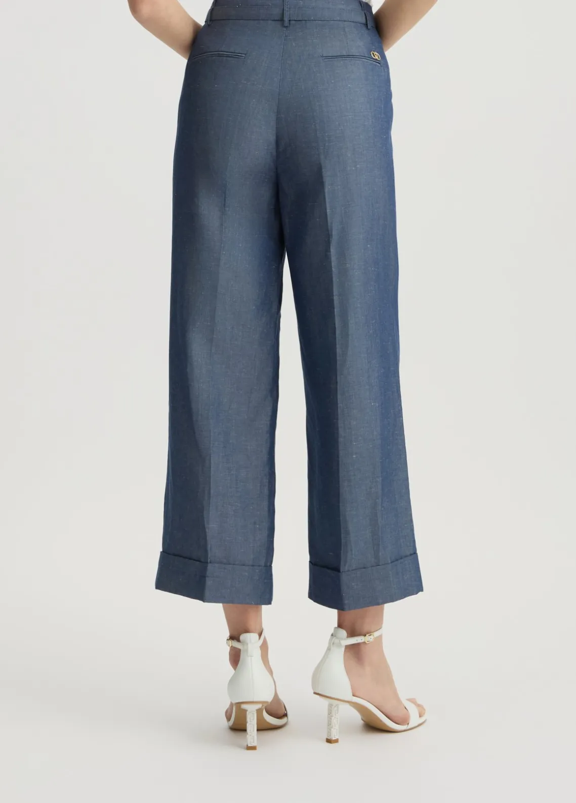Liu Jo Pantalón en mezcla de lino-Mujer Pantalones|Tailleur
