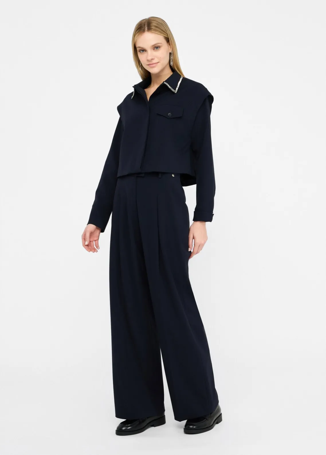 Liu Jo Pantalón palazzo-Mujer Pantalones