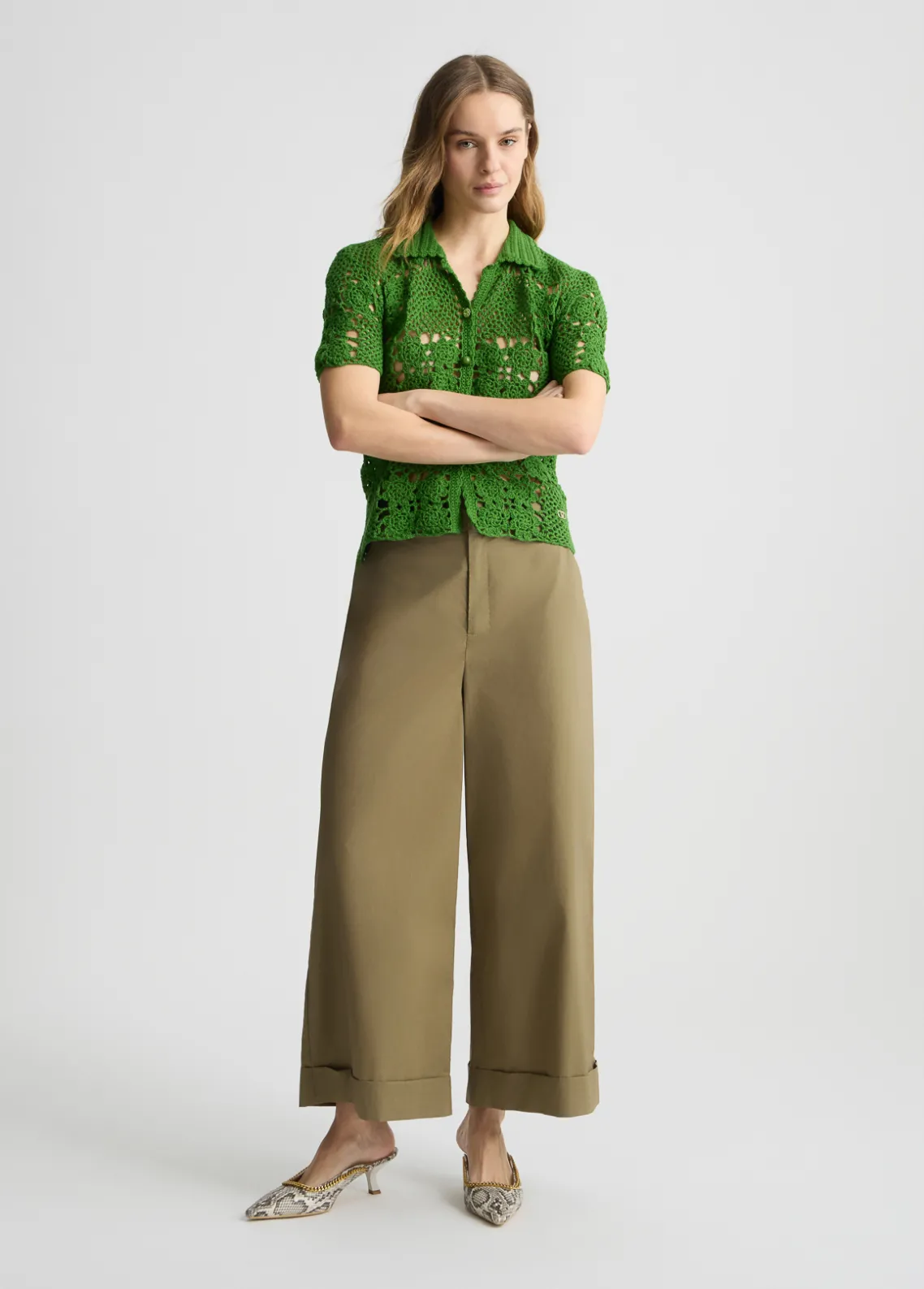 Liu Jo Pantalón palazzo-Mujer Pantalones