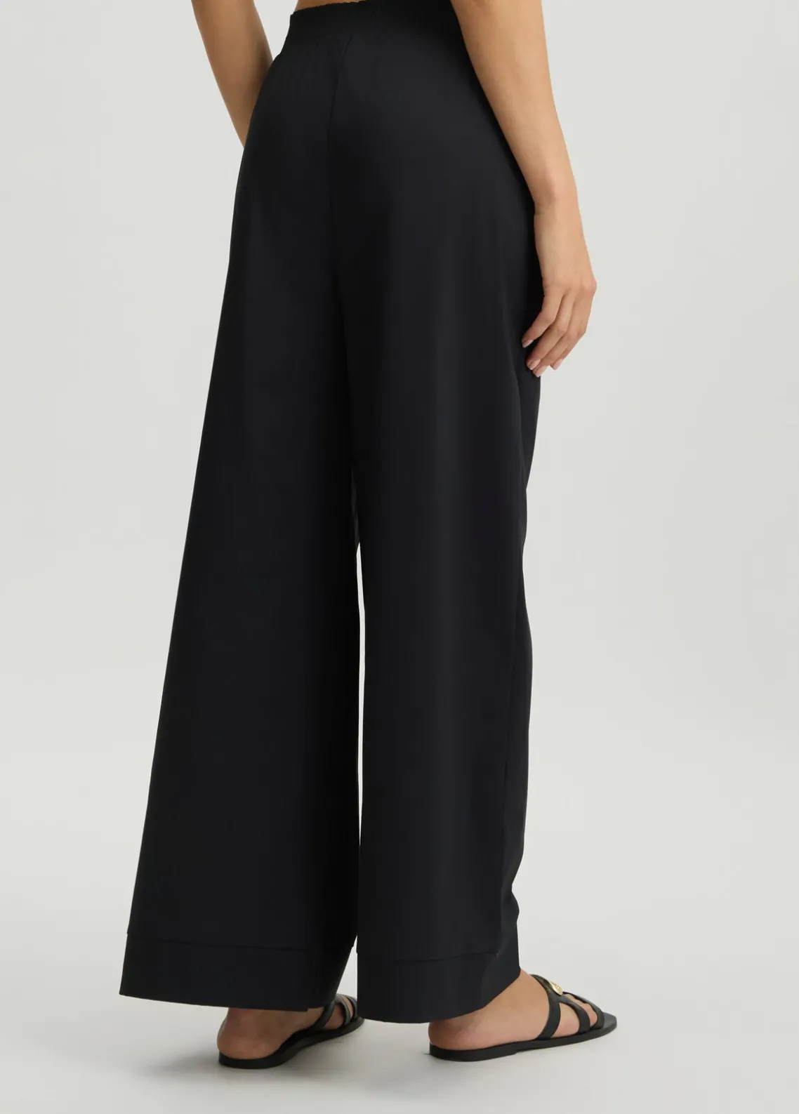 Liu Jo Pantalón palazzo de algodón-Mujer Moda Baño|Pantalones