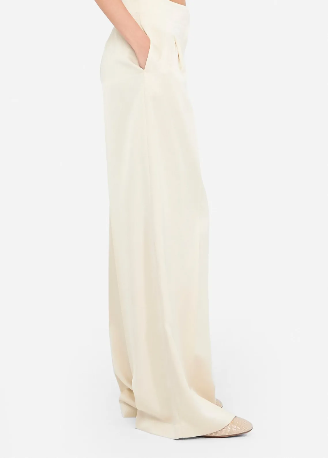 Liu Jo Pantalón palazzo de raso-Mujer Pantalones