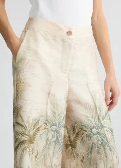 Liu Jo Pantalón palazzo de sarga estampado-Mujer Pantalones|Ceremonia
