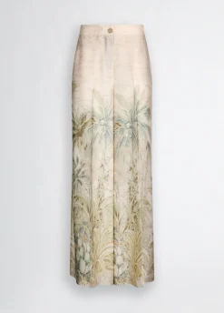 Liu Jo Pantalón palazzo de sarga estampado-Mujer Pantalones|Ceremonia