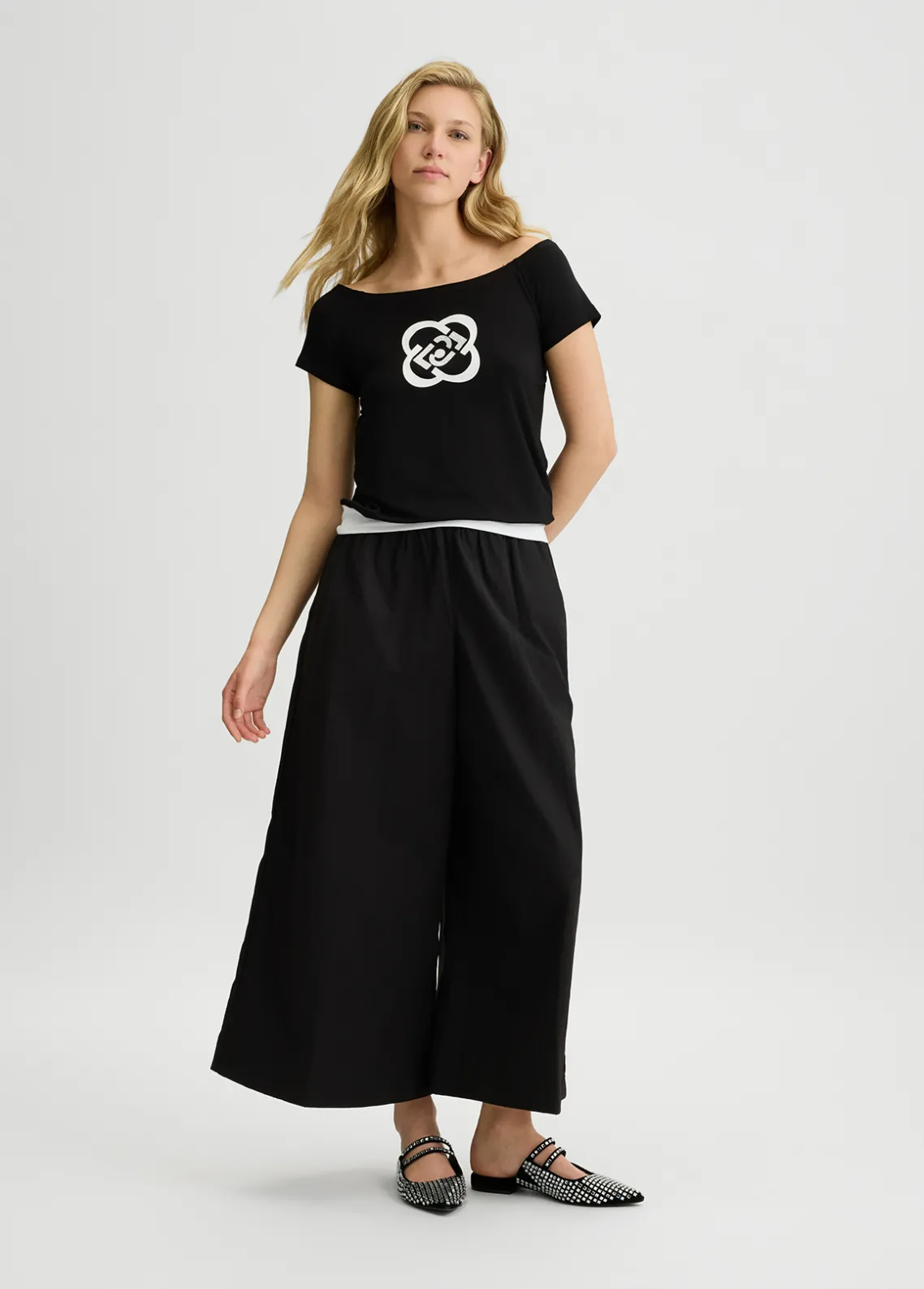 Liu Jo Pantalón palazzo tobillero-Mujer Pantalones