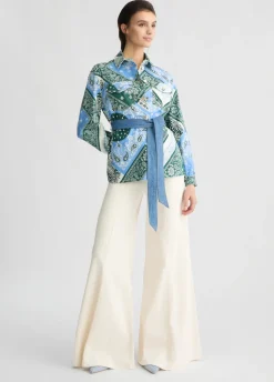 Liu Jo Pantalón pata de elefante de talle alto-Mujer Pantalones