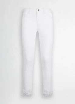 Liu Jo Pantalón pitillo con bordados-Mujer Pantalones
