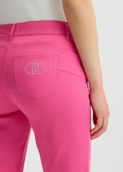 Liu Jo Pantalón pitillo de algodón-Mujer Pantalones