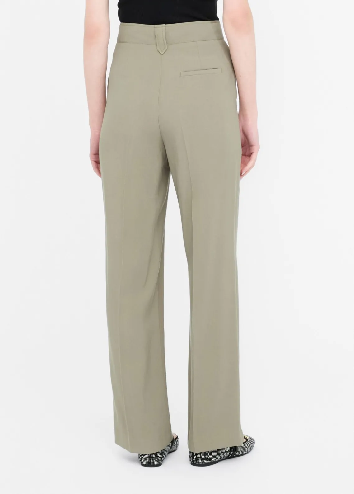 Liu Jo Pantalón recto de gabardina-Mujer Pantalones