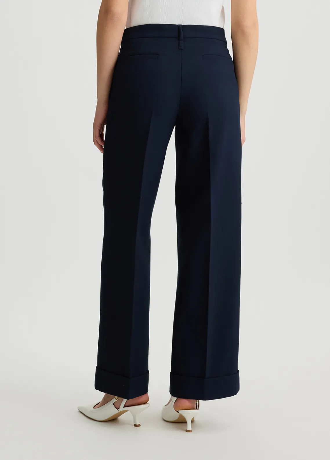 Liu Jo Pantalón recto de piqué-Mujer Pantalones