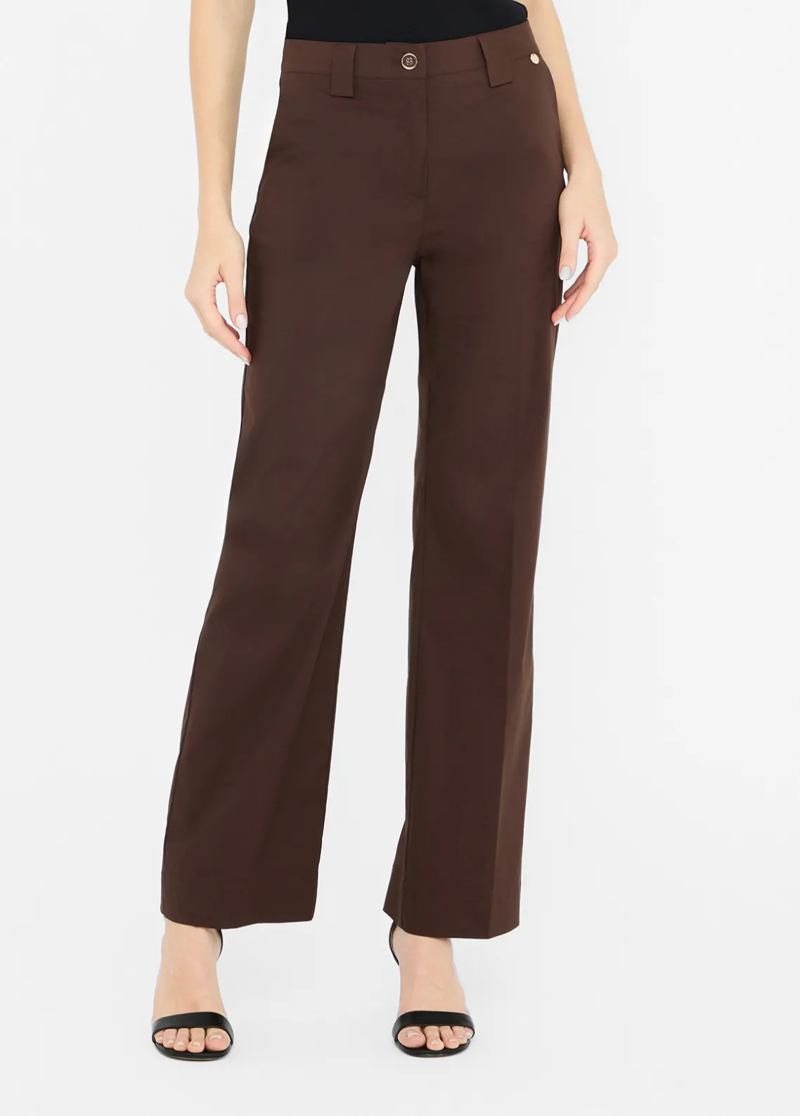 Liu Jo Pantalón recto de popelina-Mujer Pantalones