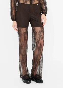 Liu Jo Pantalón suave de encaje-Mujer Pantalones