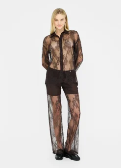 Liu Jo Pantalón suave de encaje-Mujer Pantalones