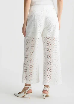 Liu Jo Pantalón tobillero con bordados-Mujer Pantalones