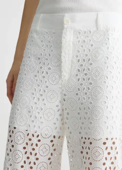 Liu Jo Pantalón tobillero con bordados-Mujer Pantalones