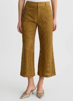 Liu Jo Pantalón tobillero con bordados-Mujer Pantalones