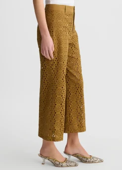 Liu Jo Pantalón tobillero con bordados-Mujer Pantalones