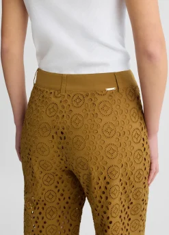 Liu Jo Pantalón tobillero con bordados-Mujer Pantalones