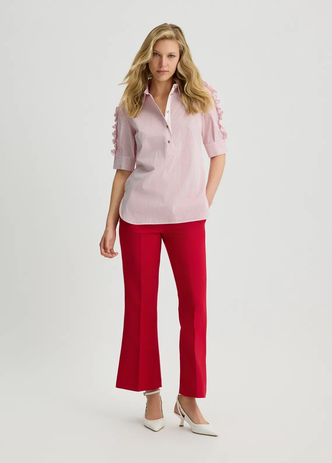 Liu Jo Pantalón tobillero de piqué-Mujer Pantalones