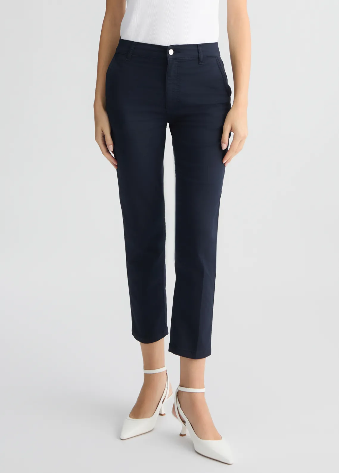 Liu Jo Pantalón tobillero de talle alto-Mujer Pantalones