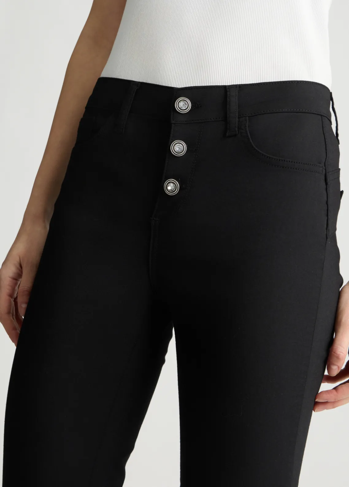 Liu Jo Pantalón tobillero de talle alto-Mujer Pantalones