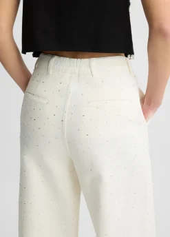 Liu Jo Pantalones acampanados con strass-Mujer Pantalones