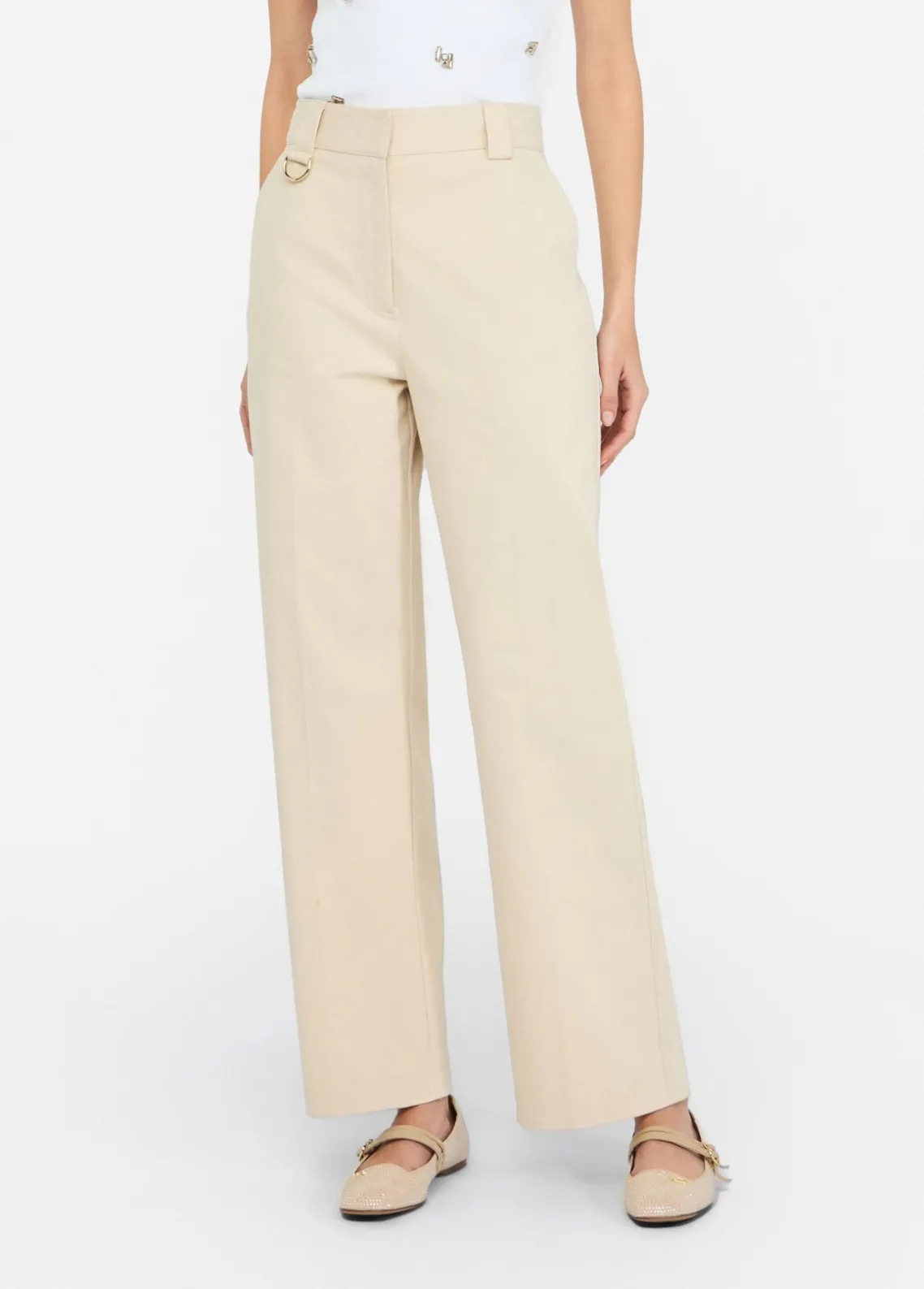 Liu Jo Pantalones chinos de algodón-Mujer Pantalones