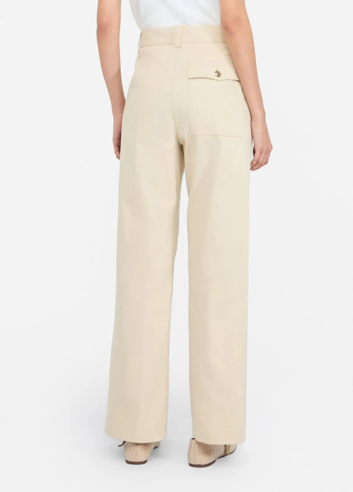 Liu Jo Pantalones chinos de algodón-Mujer Pantalones