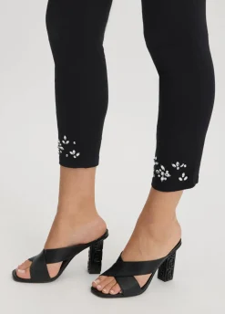 Liu Jo Pantalones pitillo con strass-Mujer Pantalones