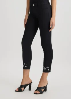 Liu Jo Pantalones pitillo con strass-Mujer Pantalones