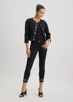 Liu Jo Pantalones pitillo con strass-Mujer Pantalones